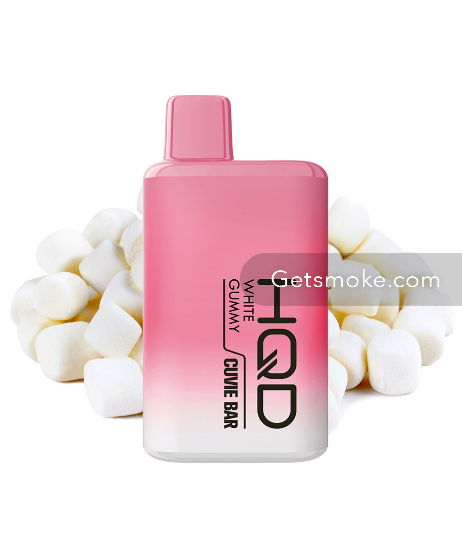 White Gummy HQD Cuvie Bar Disposable Vape